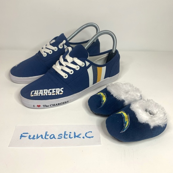 Chargers The Bradford Exchange NFL Womens Sz 6.5 & Mini Collectible shoes BUNDLE - Picture 16 of 16